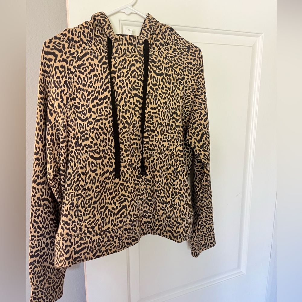 Daily Practice Leopard Print Drawstring Hoodie - image 3